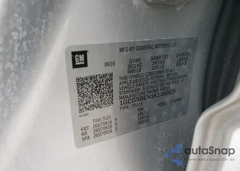 2019 Chevrolet Colorado из США, поврежденный, VIN 1GCGSBEN1K1350825